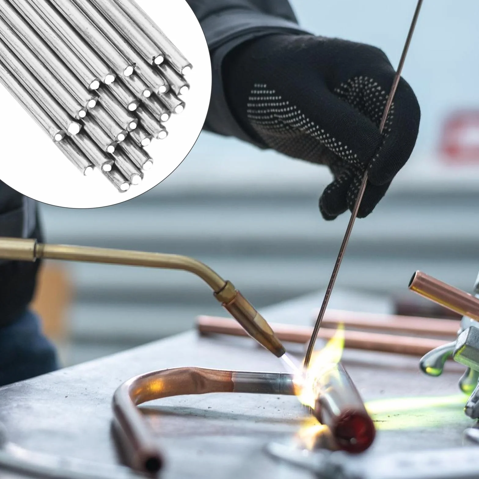 60 sztuk prętów spawalniczych, drut spawalniczy aluminiowy w niskiej temperaturze, aluminiowe pręty spawalnicze, 1,6 x 330 mm, drut wypełniający do naprawy rur aluminiowych, stopów aluminium i