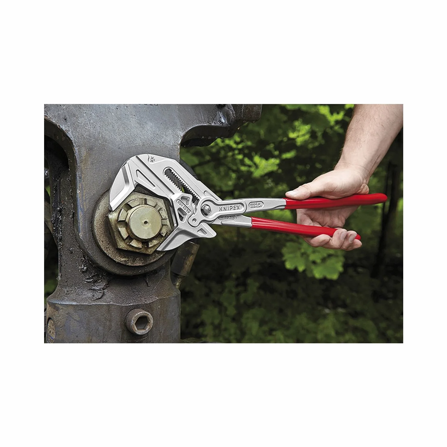 KNIPEX Szczypce-klucz XL szczypce i klucz w jednym narzędziu chromowany z tworzywa sztucznego, powlekane 400 mm, 86 03 400