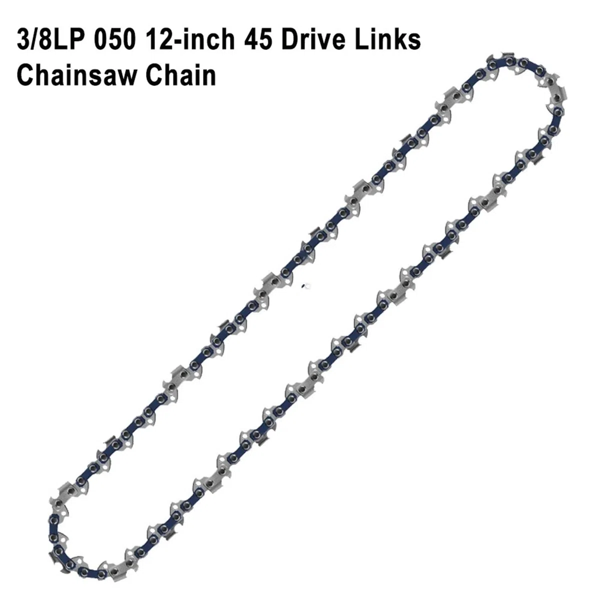 12 Inch 3/8"LP 0.050" Chainsaw Chain 45 Drive Link Portable Electric Saw Chainsaw Logging Saw Blade(12-inch Set4)