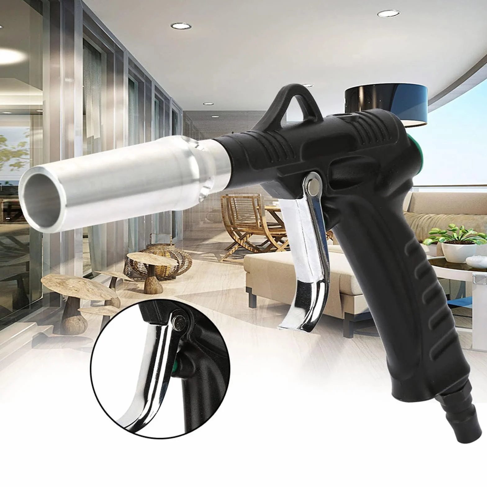 Korpus ze Stopu Aluminium Air Duster, Sprężarka Powietrza Pistolet do Przedmuchu Laserowy Celownik do Przedmuchu Pistolet Typu Pistoletu Pneumatyczne Narzędzie do Czyszczenia