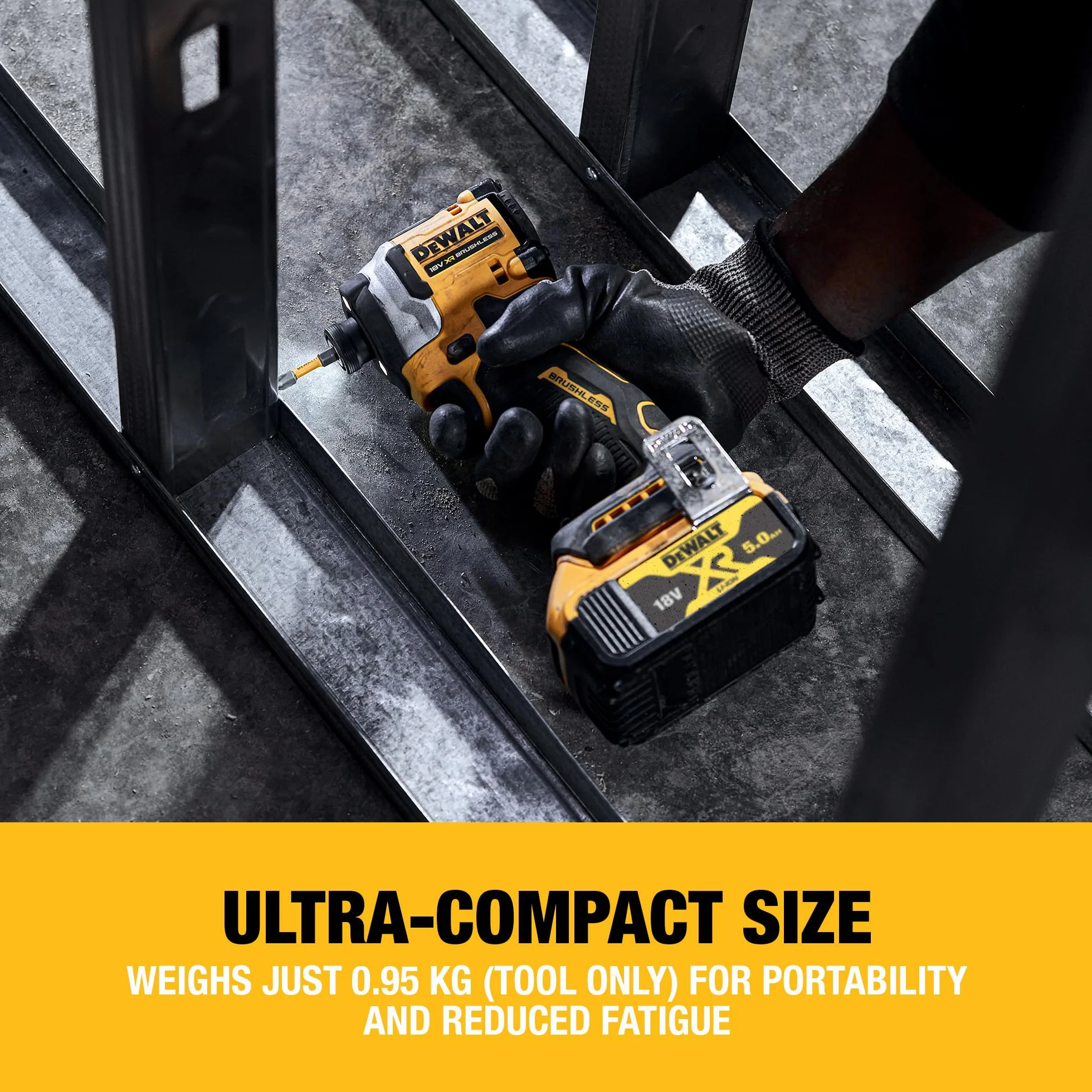Dewalt XR Brushless DCF850N-XJ Wkrętarka 20x15x10 cm Czarny Żółty