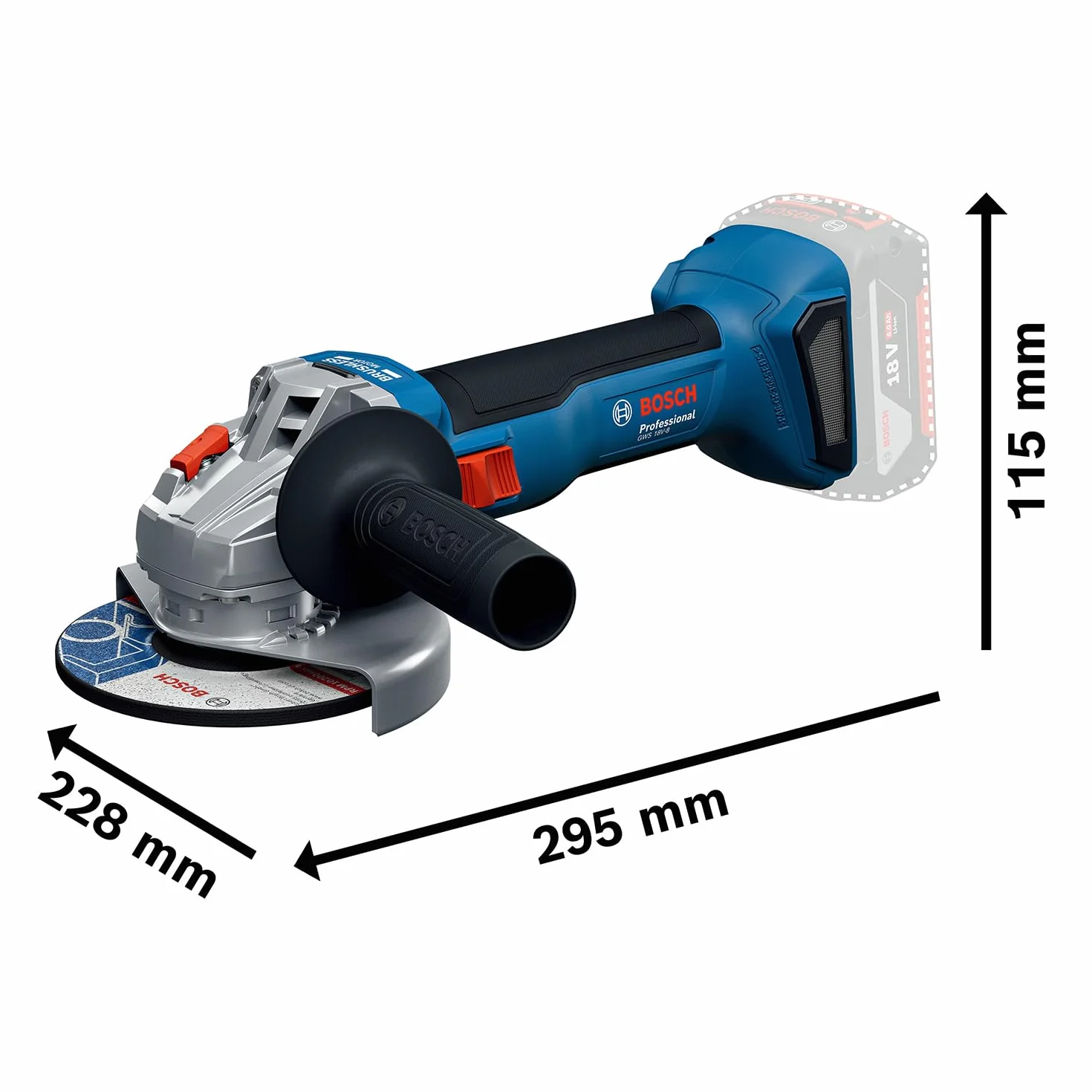 Bosch Professional akumulatorowa szlifierka kątowa GWS 18V-8 125 mm