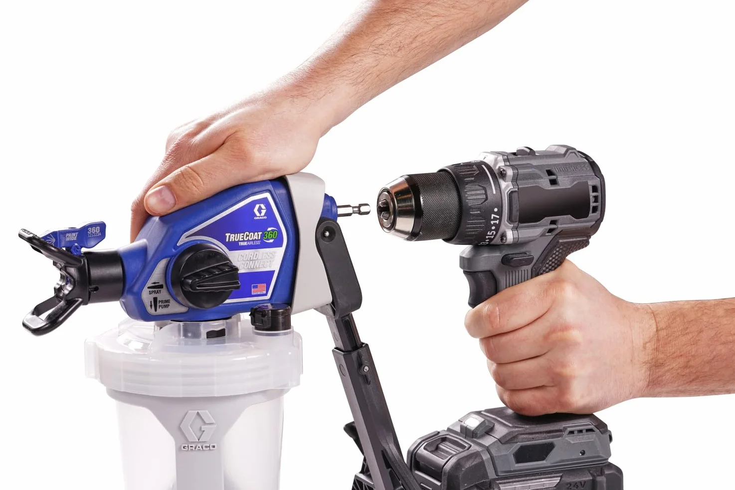 Magnum by Graco 26D361 TrueCoat 360 Cordless Connect, Ręczne, bezprzewodowe Airless system natryskowy mocowane do wiertarek, zastosowania domowe, małe dekoratorskie projekty (maks. ciśnienie 138 bar)
