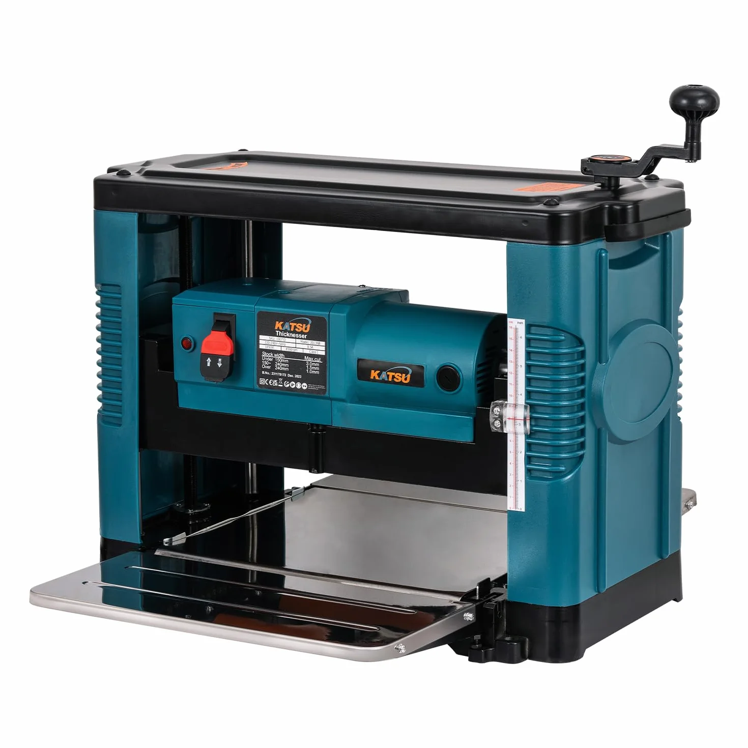 KATSU 100772 grubościówka 1850 W 330 mm elektryczna strugarka do drewna wielofunkcyjna maszyna do strugania drewna