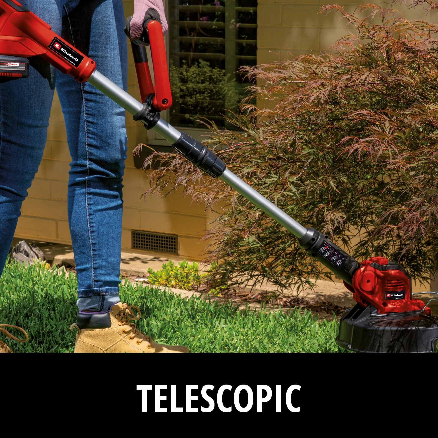 Einhell GE-CT 18/28 Li TC-Solo Akumulatorowa Podkaszarka do Trawy 28 cm Czerwony Czarny