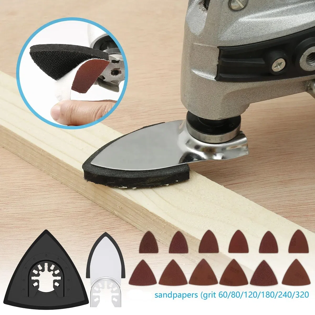 94/72Pcs Multi Cutter Blade Oscillating Blade Quick Change Multi Saw Blade With Sandpaper Metal Wood Cutting Tool(94pcs)