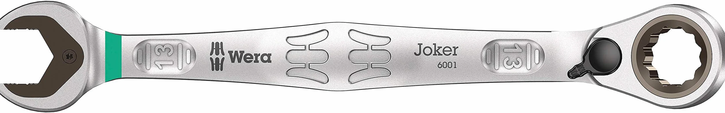 Zestaw 4 kluczy płasko-oczkowych z grzechotką Joker Switch w zwijanym etui 6001 Wera