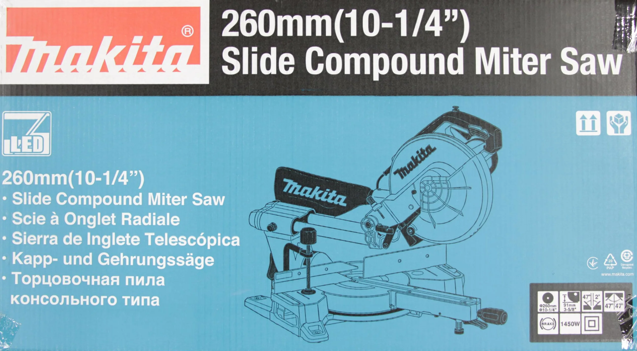 Pilarka Ukośna Ls1110F, 260 Mm (Niebieska, 1450 W)