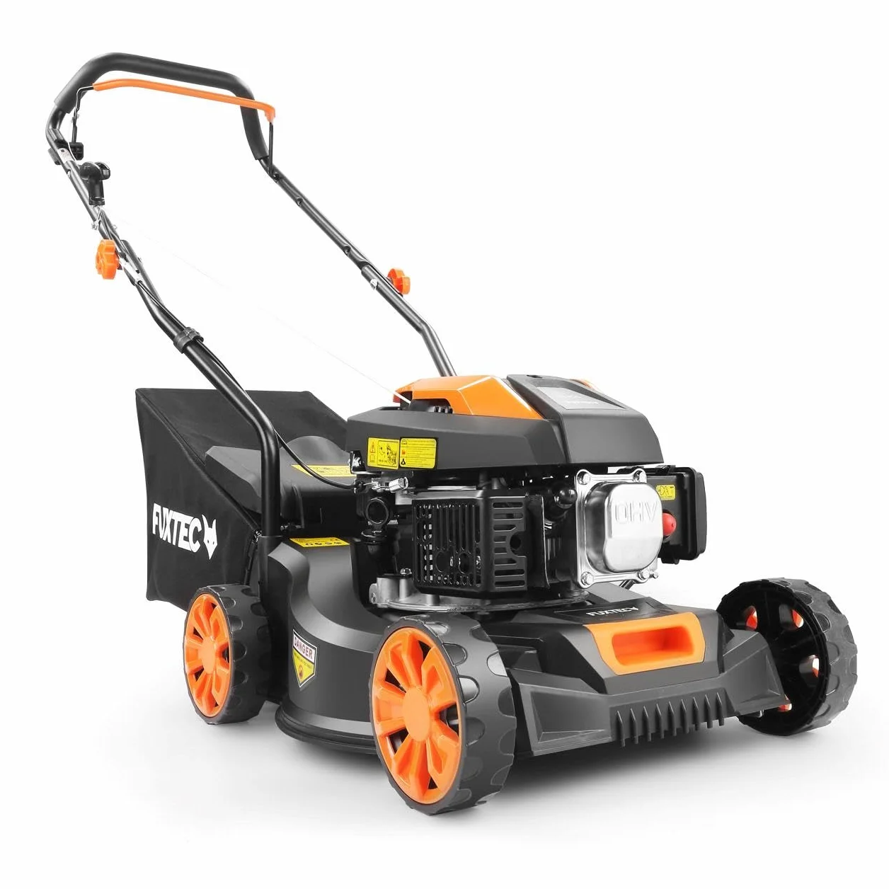 Kosiarka spalinowa FUXTEC FX-RM4180 1,8KM 1,3kW | waga tylko 18kg | szerokosc koszenia 40cm i 3-stopniowa regulacja wysokosci koszenia 25-55mm | 4-suwowa kosiarka 80ccm - w zestawie kosz na trawe 45L