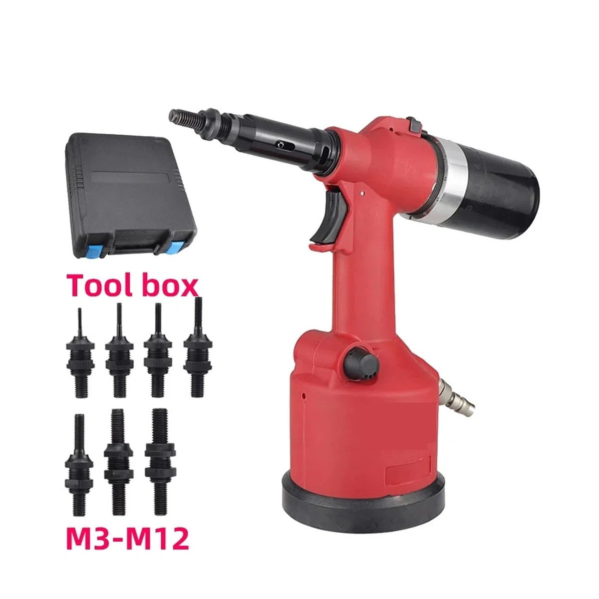 M3 M4 M5 M6 M8 M10 M12 Hydrauliczny Pneumatyczny Zestaw Pistoletów Do Nitonakrętek Automatyczna Nitownica Narzędzia Pneumatyczne Rivnut,Narzędzie do Naprawy Montażu