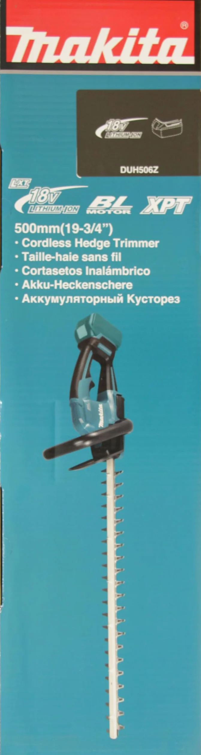 Makita DUH506Z akumulatorowe nożyce do żywopłotu, 50 cm, 18 V (bez akumulatora, bez ładowarki)