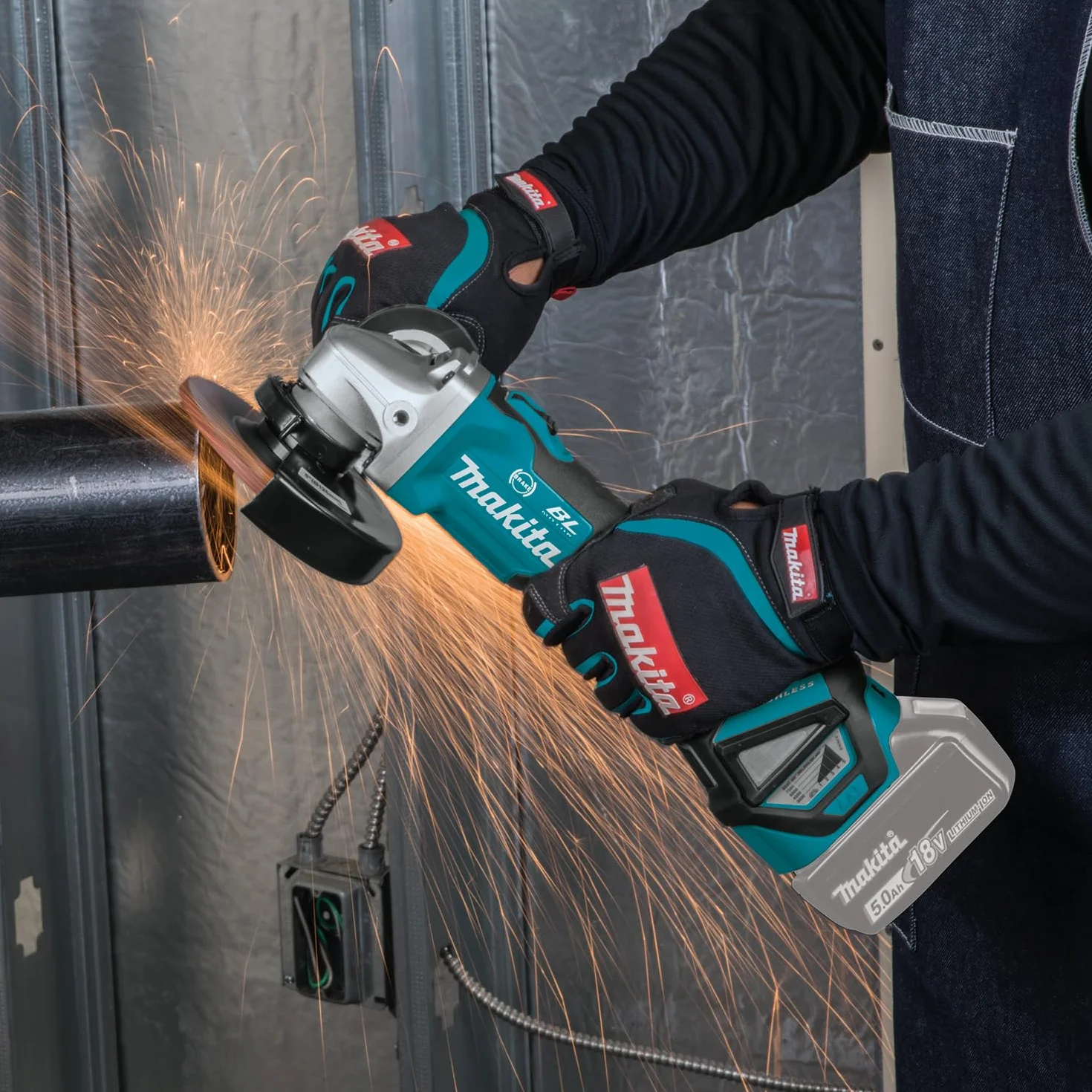 Makita Dga513Z Szlifierka, Zielony/Czarny, 125 mm