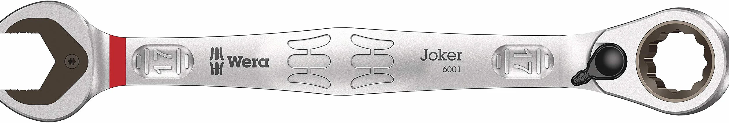 Zestaw 4 kluczy płasko-oczkowych z grzechotką Joker Switch w zwijanym etui 6001 Wera