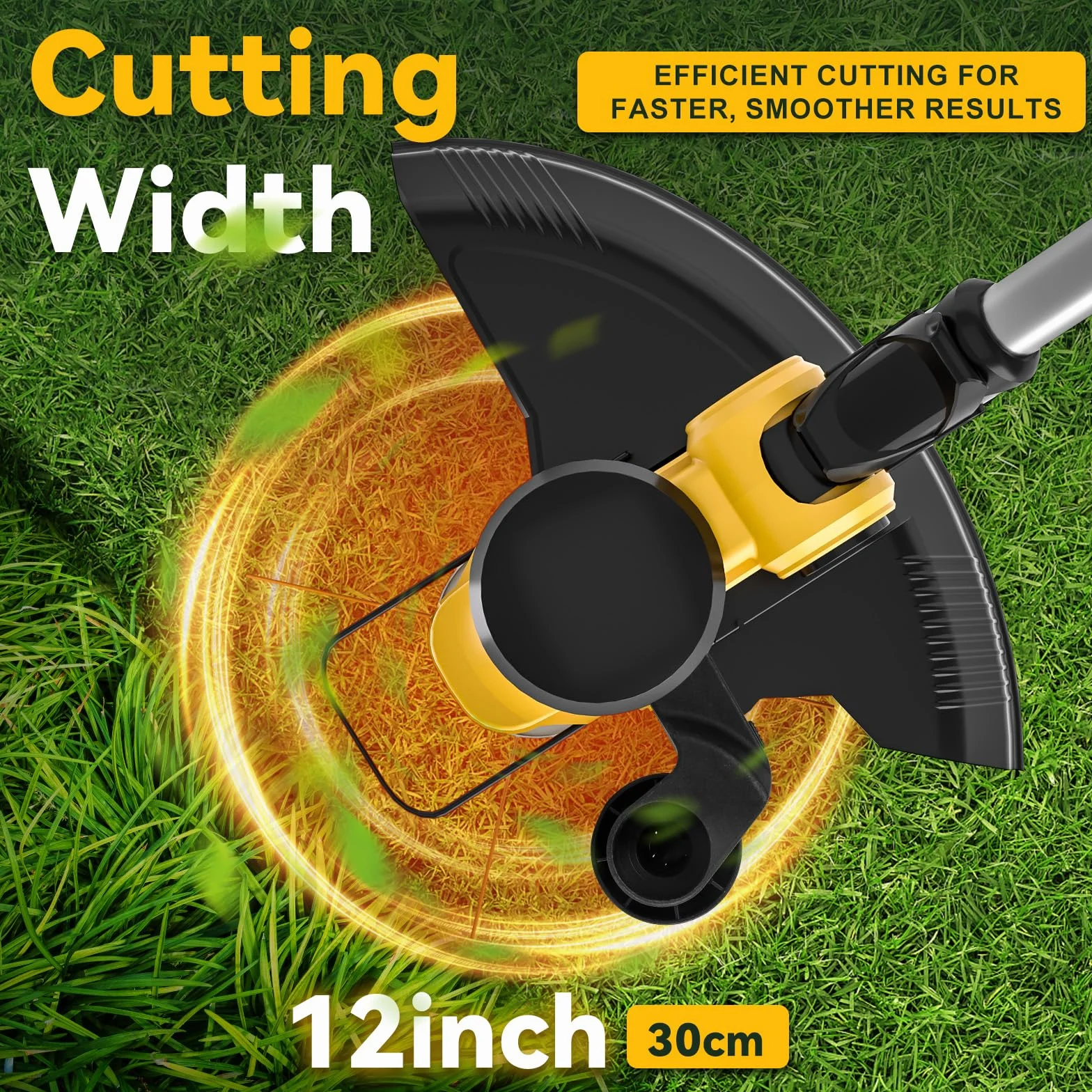 Podkaszarka do trawy kompatybilna z akumulatorem Dewalt 20 V, składana podkaszarka 3 w 1, z silnikiem bezszczotkowym, szerokość cięcia 30 cm, wskaźnik stanu baterii, elektryczna kosiarka do trawy