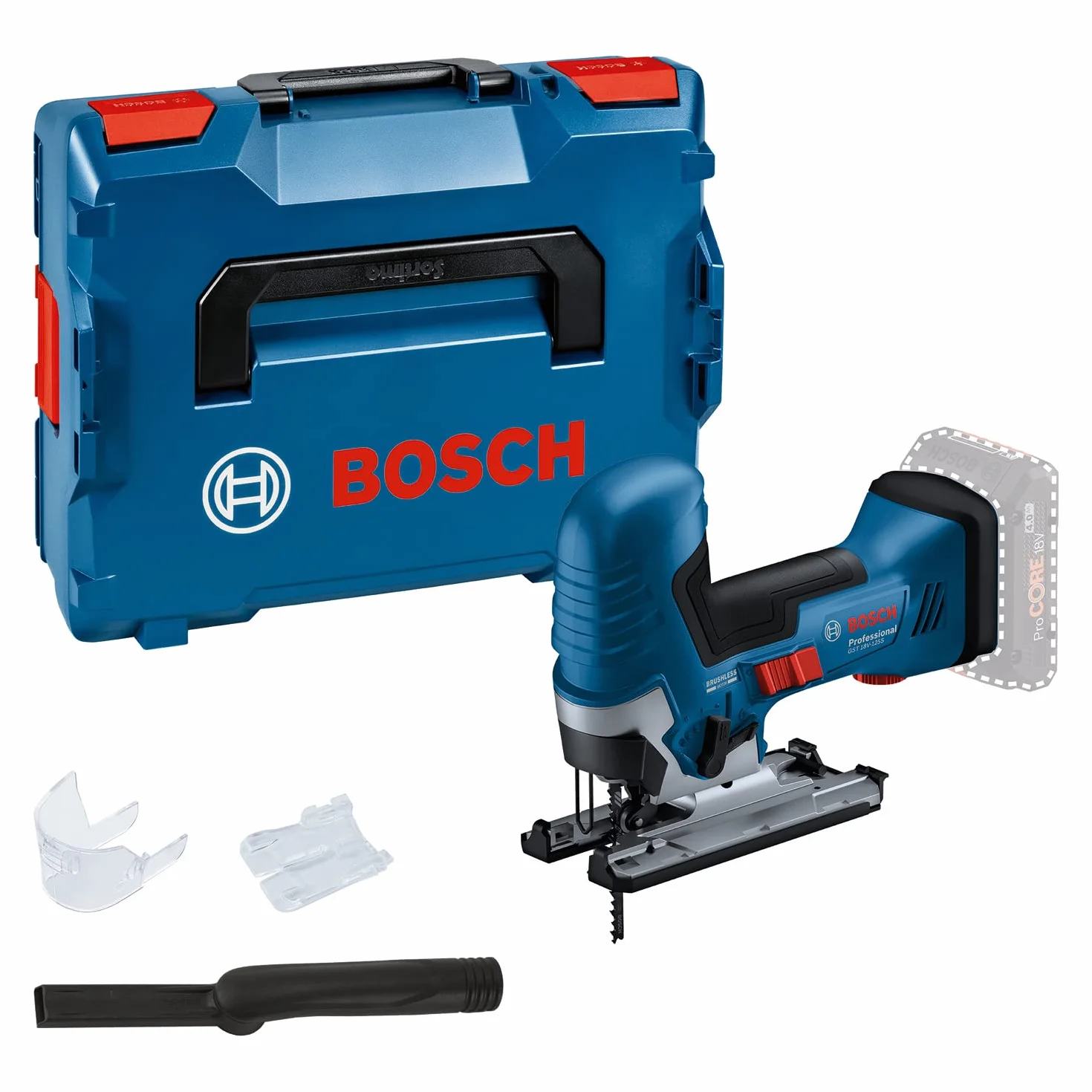 Bosch Professional Bezprzewodowa wyrzynarka 18 V GST 18V-125 S z uchwytem ostrza SDS