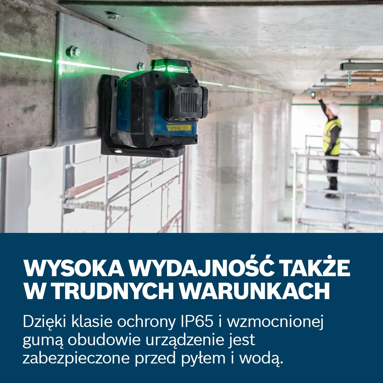 Bosch Professional Laser Liniowy GLL 80-33 G, Zielona Wiązka, Zasięg 30 m, Dual Power Source, 4x Baterie LR6, Uchwyt LB 10, Pokrowiec
