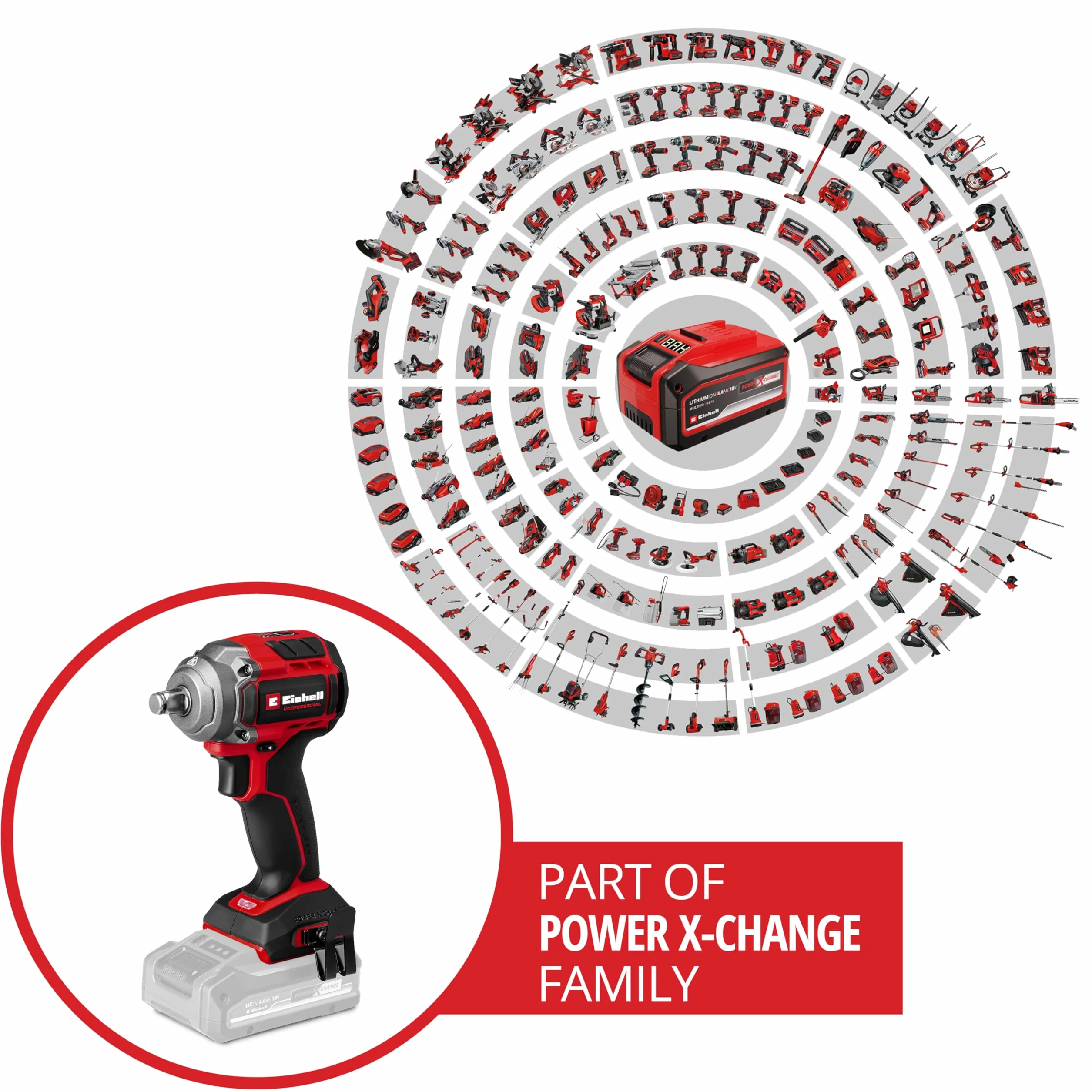 Einhell TP-CW 18/350-C Li BL-Solo Power X-Change Akumulatorowa wkrętarka udarowa 18 V 350 Nm 600 Nm Bezszczotkowa