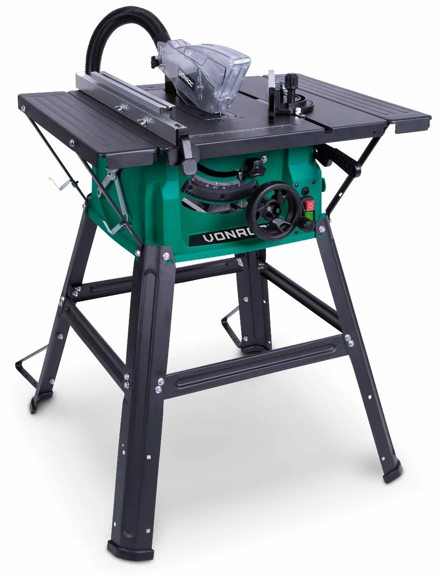 VONROC Pilarka Stołowa 1500W z Tarczą 210mm 40T | TS501AC – Wysoka Moc, Precyzyjne Cięcie, System Odsysania Pyłu, Stabilna Konstrukcja