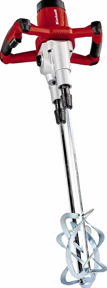 Einhell Mieszadło do zaprawy kolorowej TE-MX 1600-2 CE Twin (1600 W, 2-biegowa przekładnia, mieszadło przeciwbieżne, dynamiczna regulacja prędkości obrotowej, mieszadło sześciokątne, w zestawie 2
