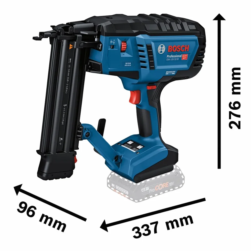 Bosch Professional Gwoździarka GNH 18V-50 M 18V System 16-54 mm 18 Ga 1,2 mm