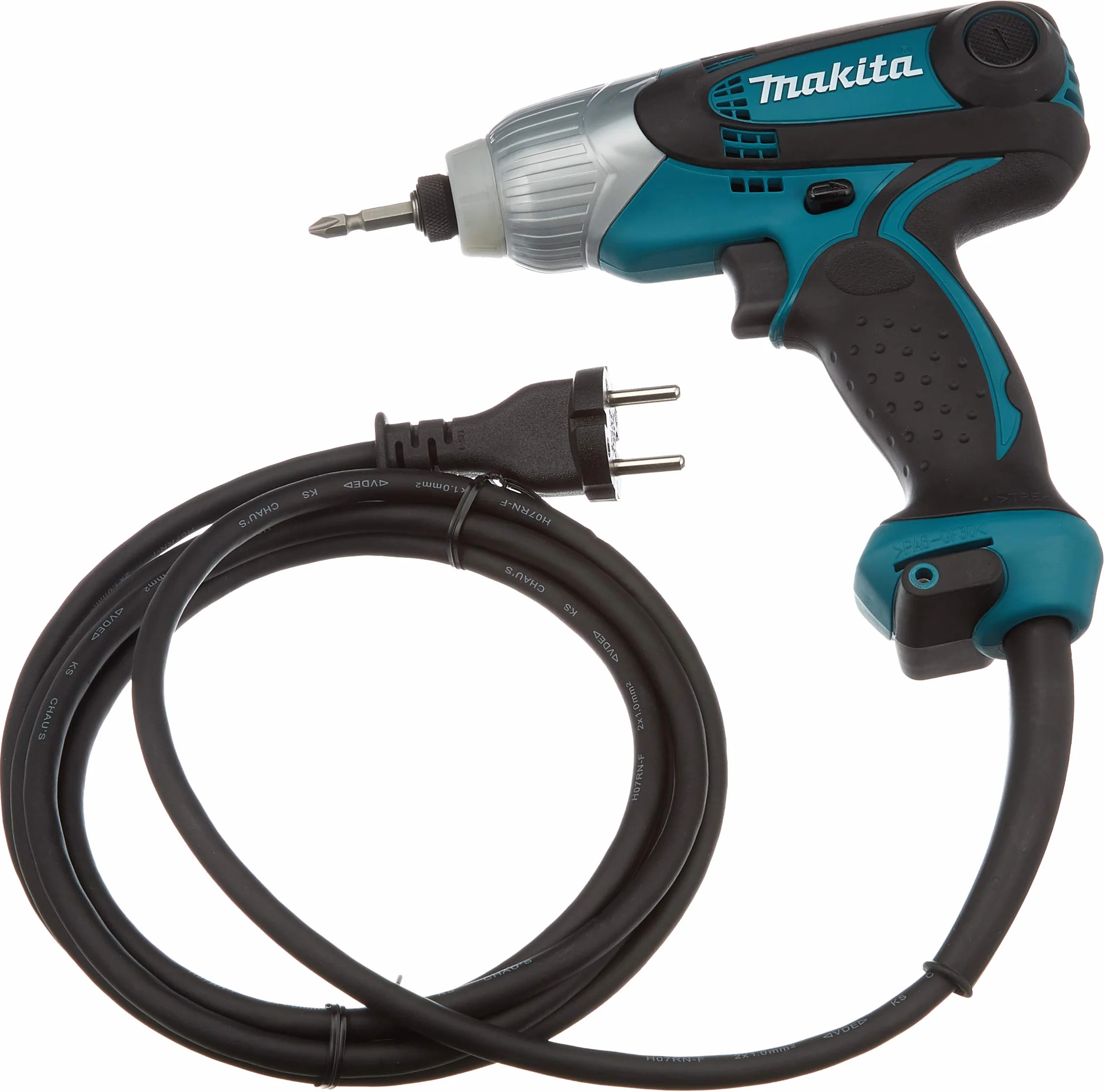 Makita Td0101F Wkrętarka Udarowa 1/4" z Łbem Sześciokątnym, Czarna, Niebieska