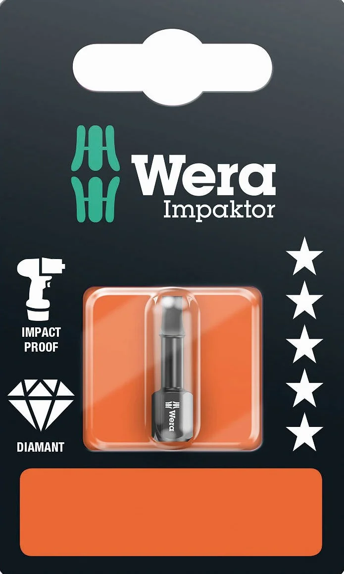Wera 868/1 IMP DC Impaktor bitów SB Robertson # 3, # 3 x 25 mm, 05073932001