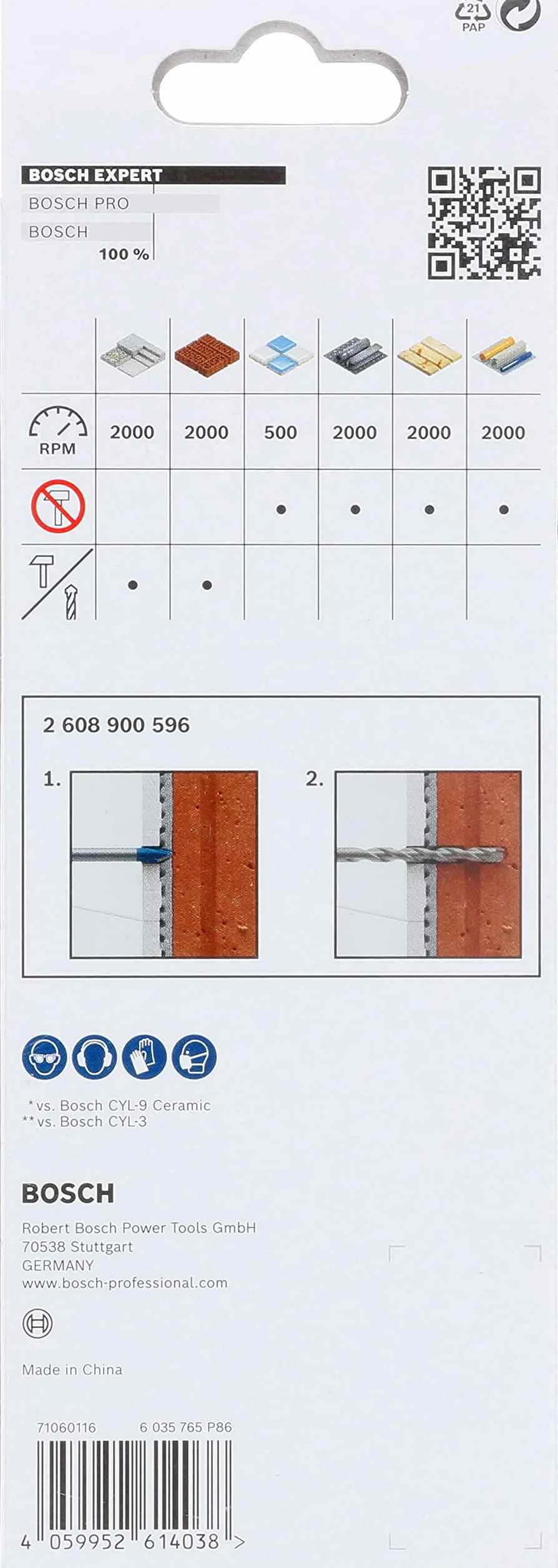 Bosch 061599761D Wiertło, Srebrny, 6 mm, 5 Sztuk