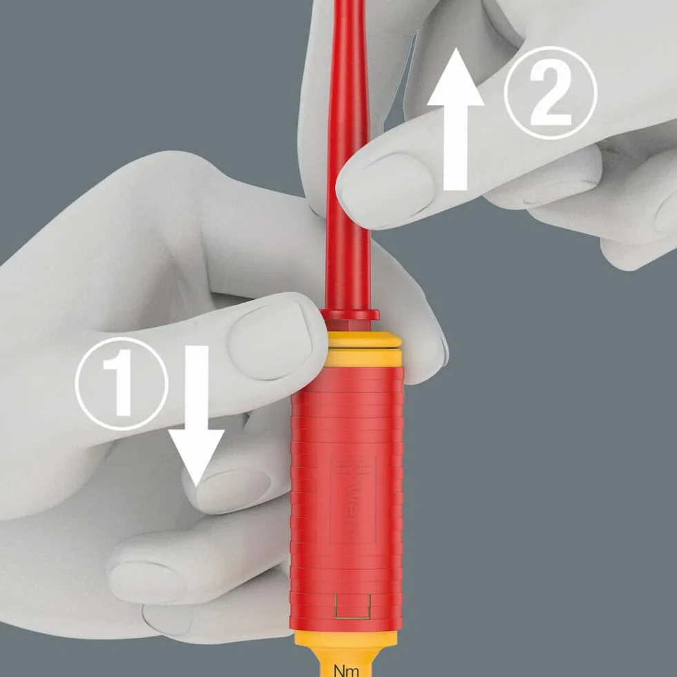 Wera 7441 Kraftform VDE Regulowany uchwyt śrubokręta dynamometrycznego 1,2-3 Nm, 05074750001