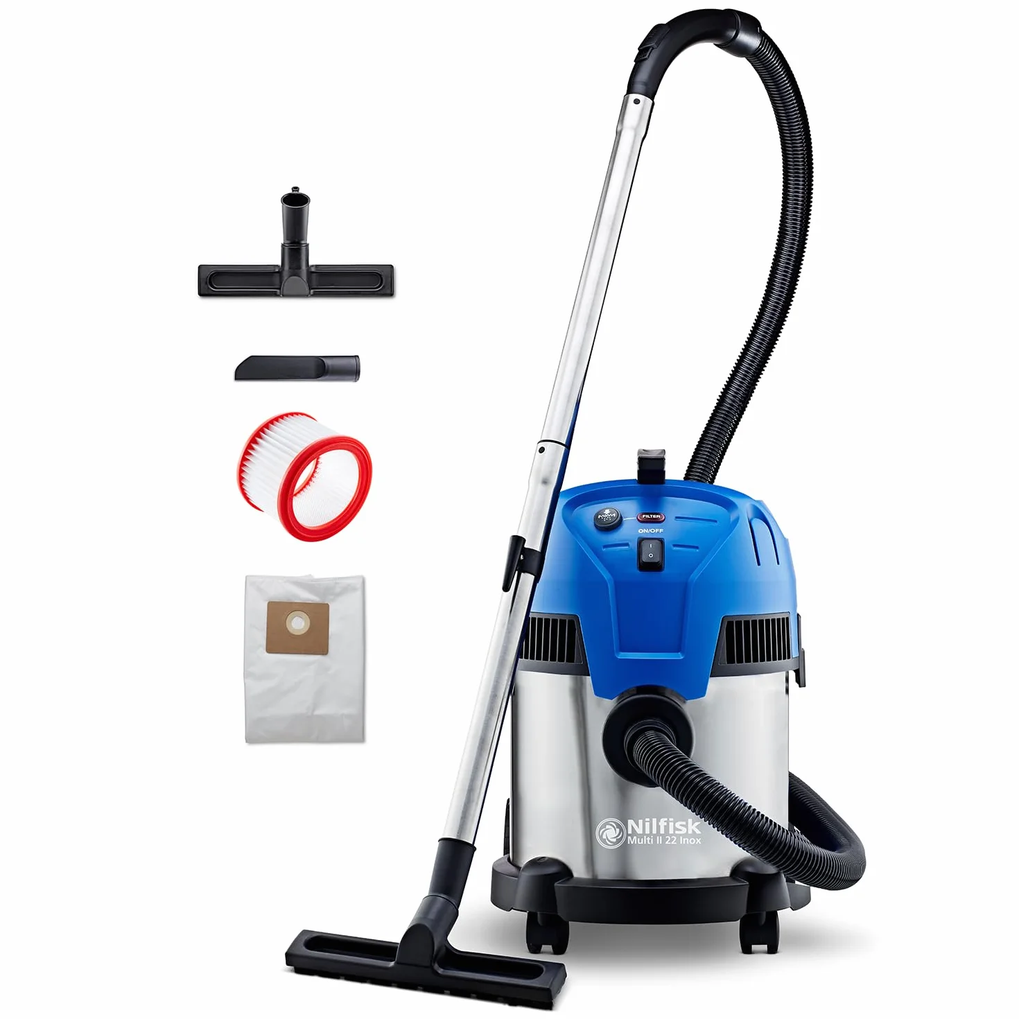 Odkurzacz do pracy na mokro i sucho Nilfisk Multi II 22L Inox (1400 W)