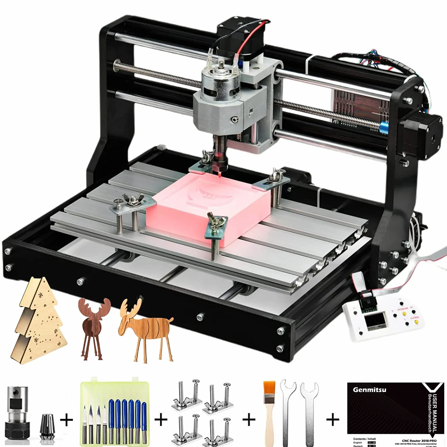 SainSmart Genmitsu CNC 3018-PRO Zestaw do frezowania 3 osie GRBL 300x180x45 mm