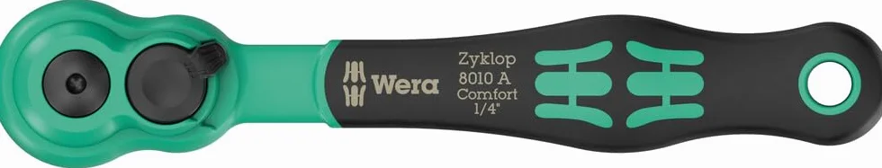 Zestaw z grzechotką 1/4" Zyklop Comfort 8100 SA 14, z przełącznikiem zmiany kierunku pracy, metryczny, 28 części