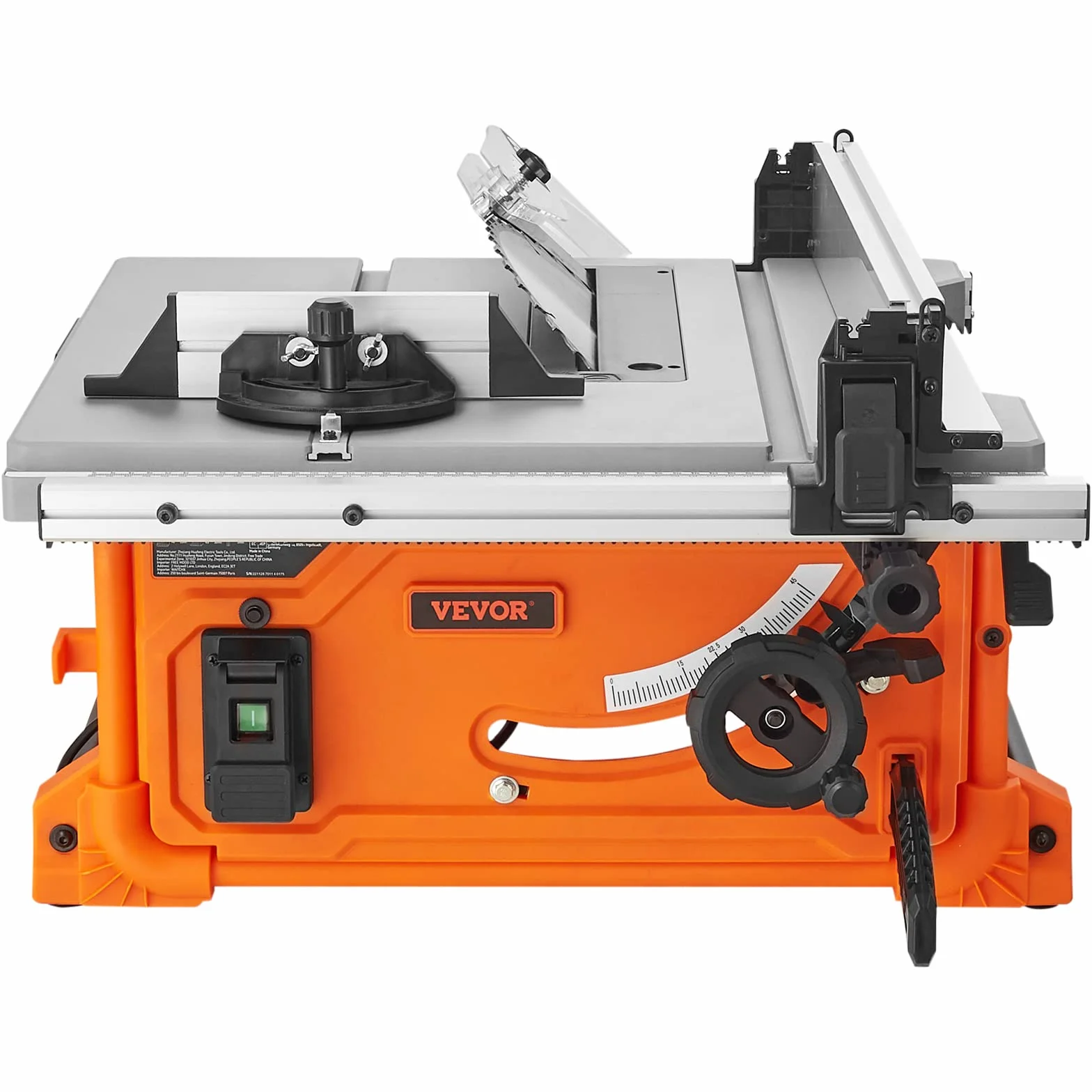VEVOR Piła tarczowa Pojemność cięcia 625 mm Piła stołowa Pro 4400 obr./min 1800 W, cięcie poprzeczne 85 mm 90°, cięcie skokowe 60 mm 45°, do cięcia drewna, stolarki, warsztatu, na zewnątrz