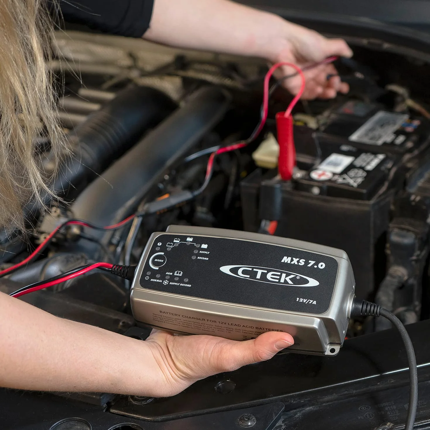 CTEK MXS 7.0, Ładowarka 12V Dla Większych Akumulatorów Samochodowych, Łódź, Ciężarówka, RV I Przyczepa Ładowarka, Odsiarczacz Baterii Z Dostaw I Tryby Regeneracji, Dedykowany Tryb AGM I Program Zimowy