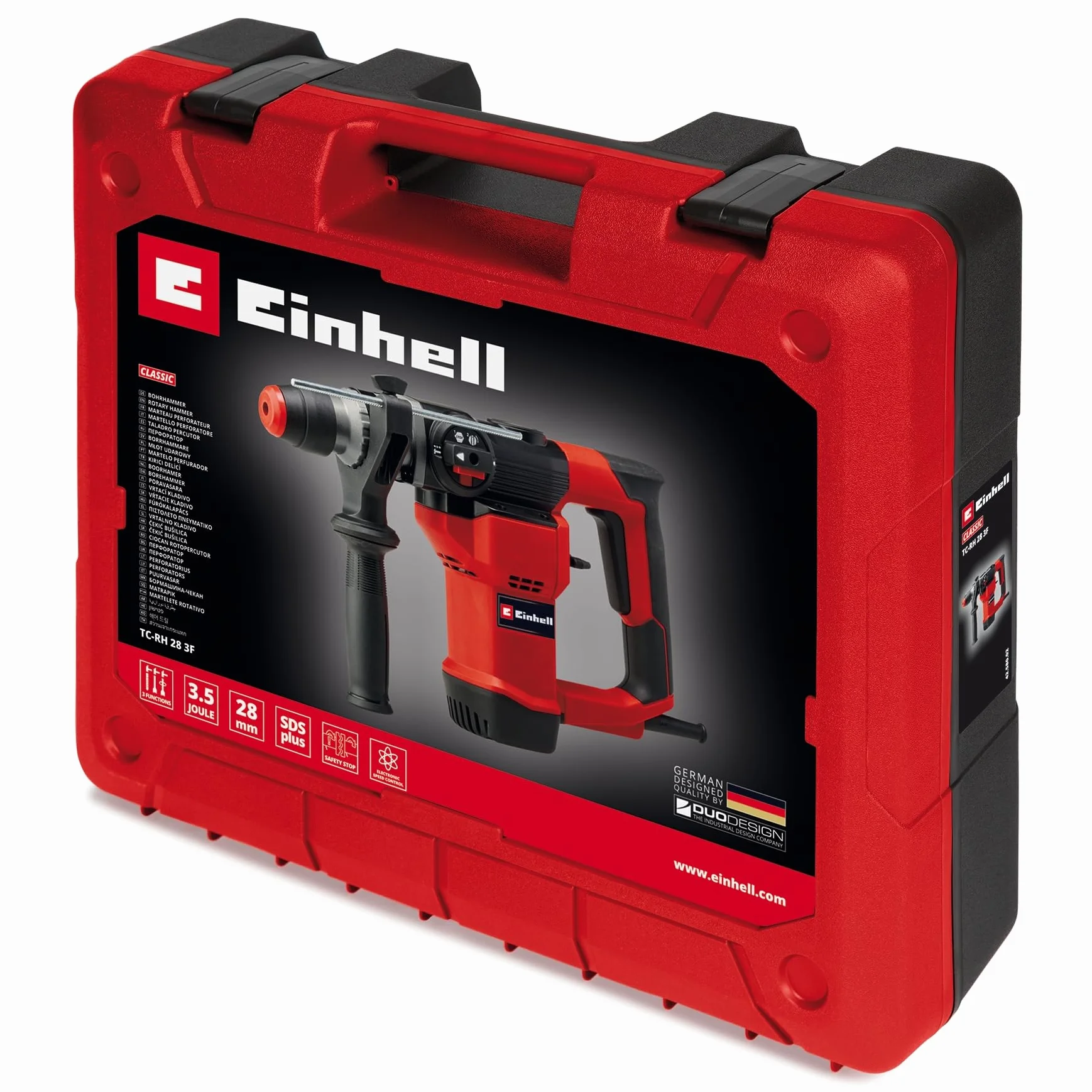 Einhell Młot udarowy TC-RH28 3F (950 W, Siła uderzeniowa: 3,5J, Uchwyt SDSPlus, 3 funkcje: Wiercenie, wiercenie udarowe i dłutowanie)