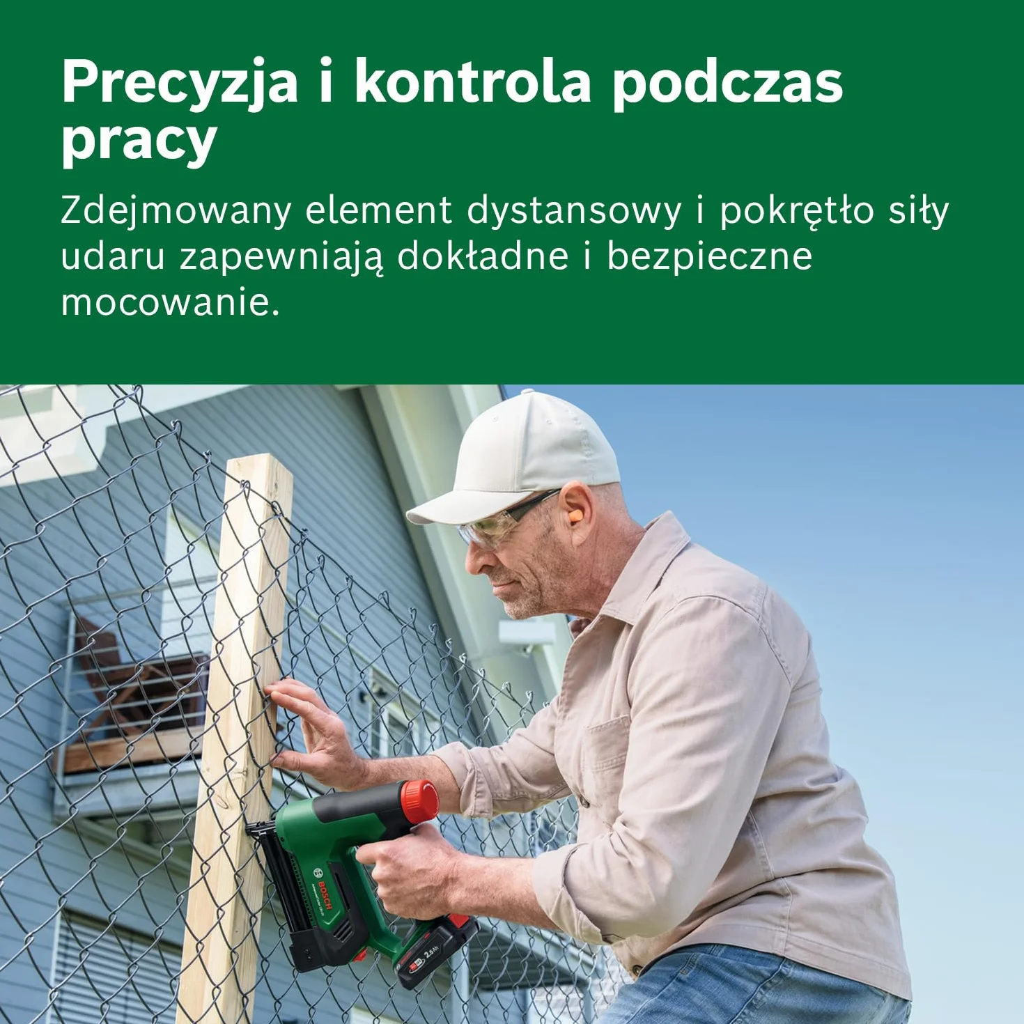 Bosch 18V System Akumulatorowy zszywacz/gwoździarka AdvancedTacker 18V-25 (narzędzie typu do zszywania i wbijania gwoździ, zszywki, gwoździe, element dystansowy, osłona noska z prowadnikiem drutu)
