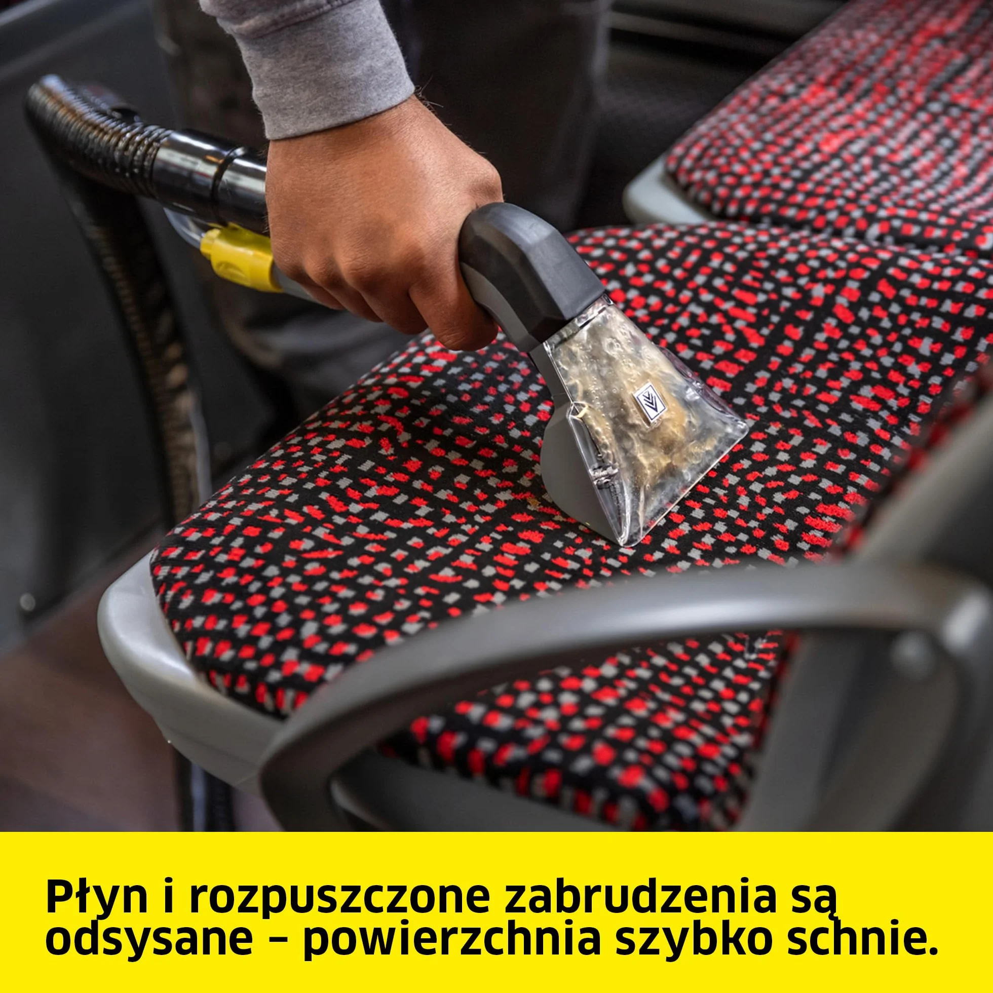 Kärcher Urządzenie ekstrakcyjne Puzzi 8/1, do tapicerki i powierzchni tekstylnych, zbiornik na czystą wodę: 8 l, natężenie rozpylania: 1 l/min, wydajność powierzchniowa: 12-18 m2/h, dysza do tapicerki