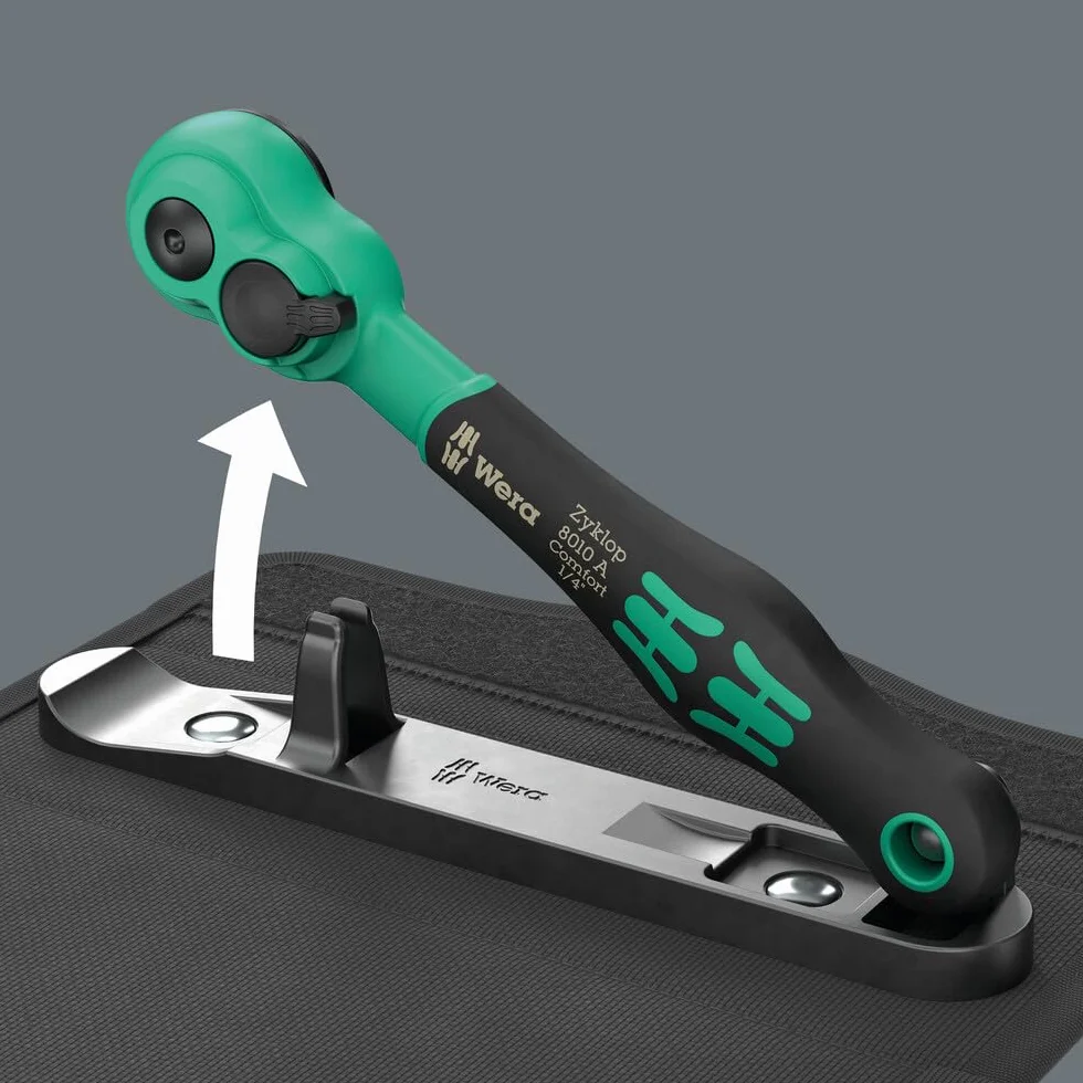 Zestaw z grzechotką 1/4" Zyklop Comfort 8100 SA 14, z przełącznikiem zmiany kierunku pracy, metryczny, 28 części