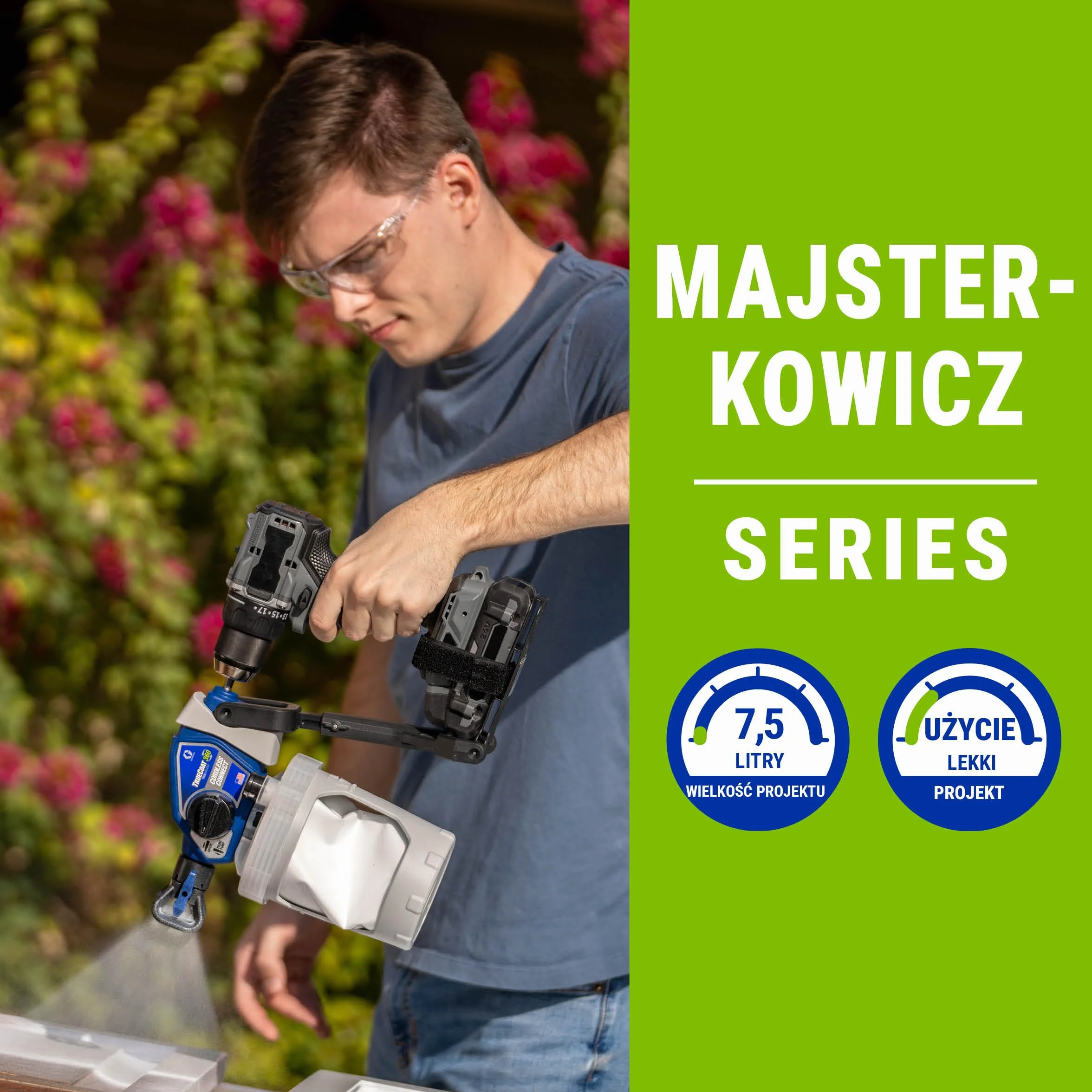 Magnum by Graco 26D361 TrueCoat 360 Cordless Connect, Ręczne, bezprzewodowe Airless system natryskowy mocowane do wiertarek, zastosowania domowe, małe dekoratorskie projekty (maks. ciśnienie 138 bar)