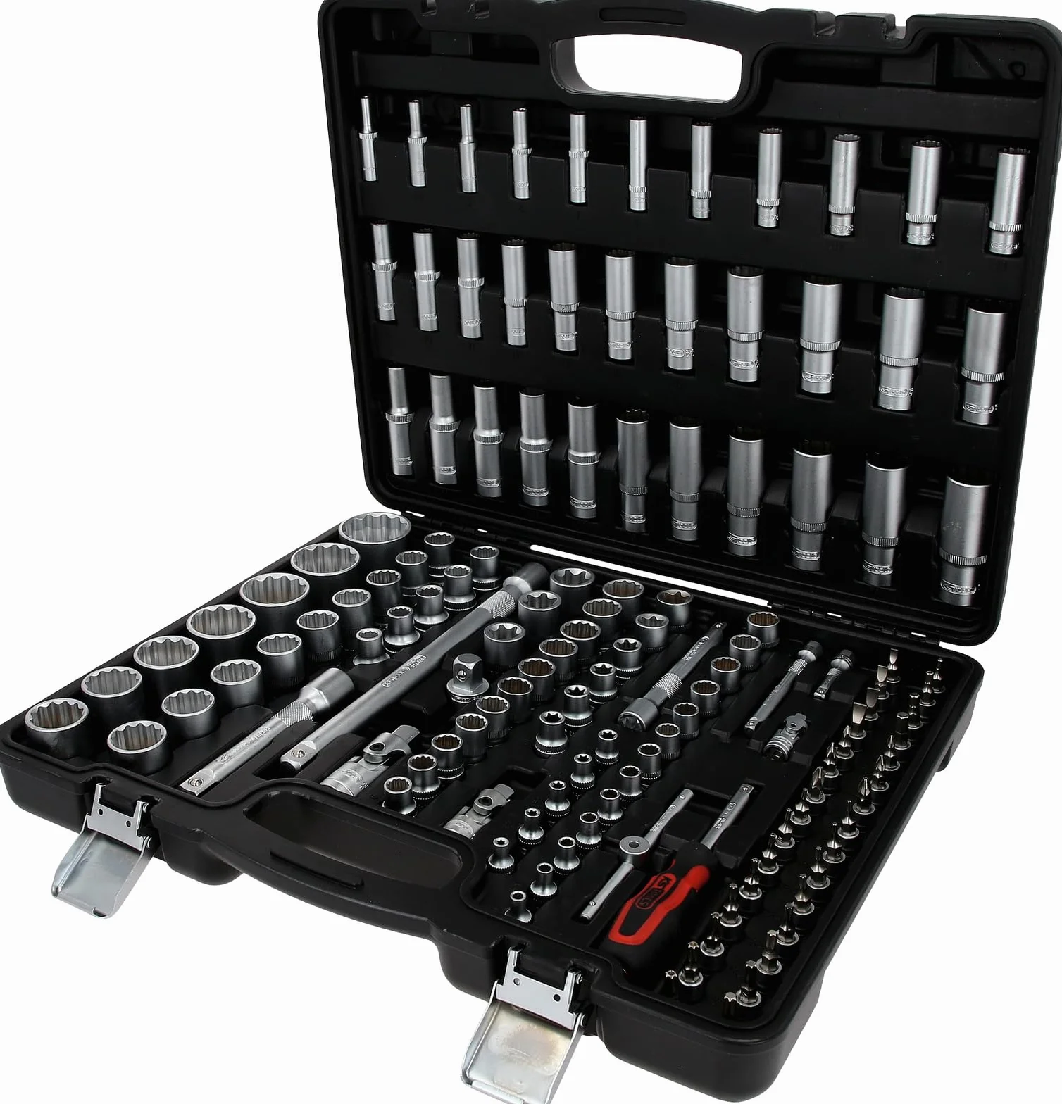 KS Tools 917.0133 1/4"+3/8"+1/2" zestaw kluczy nasadowych 12-kątny, 133-częściowy