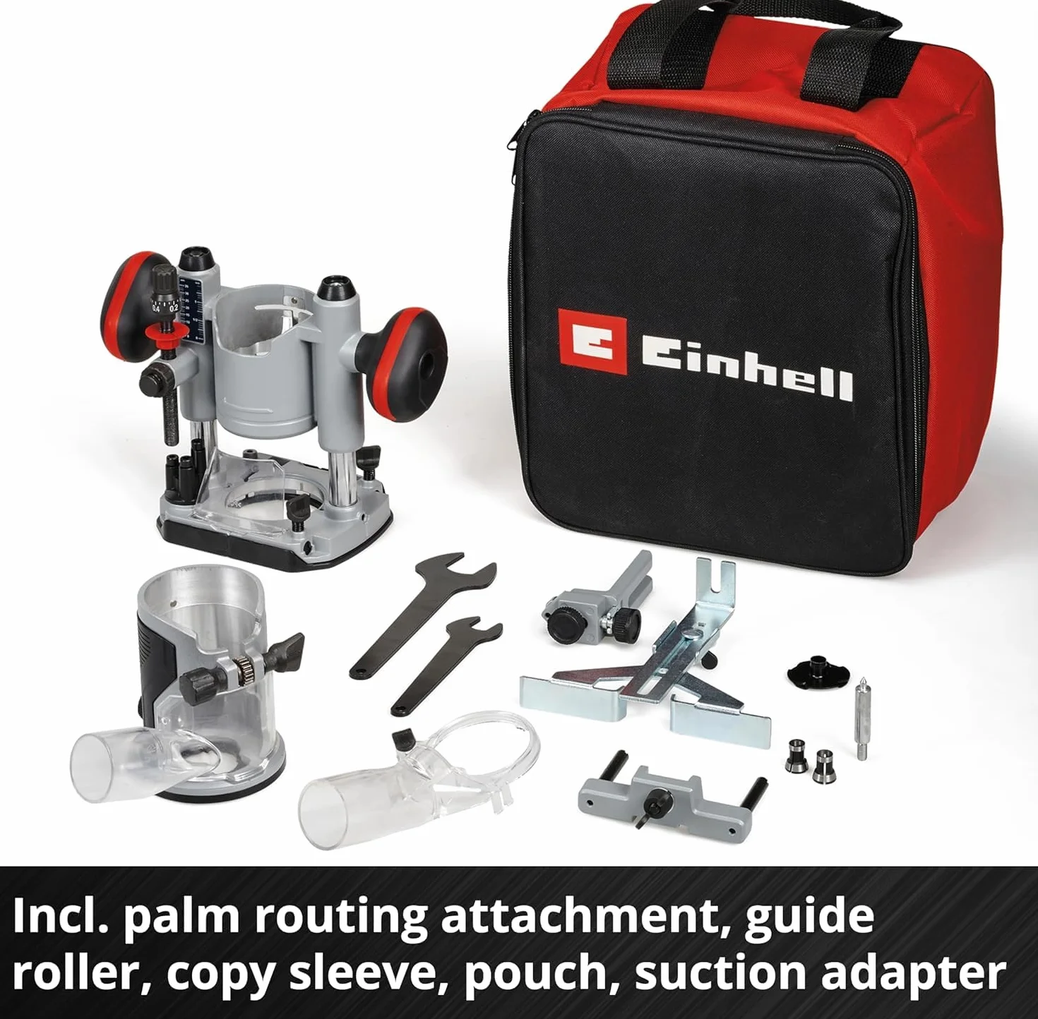 Einhell Tp-Ro 18 Set Li Bl Zestaw Frezarek, Czerwony/Szary, 15.2 x 9.7 x 18.4 cm