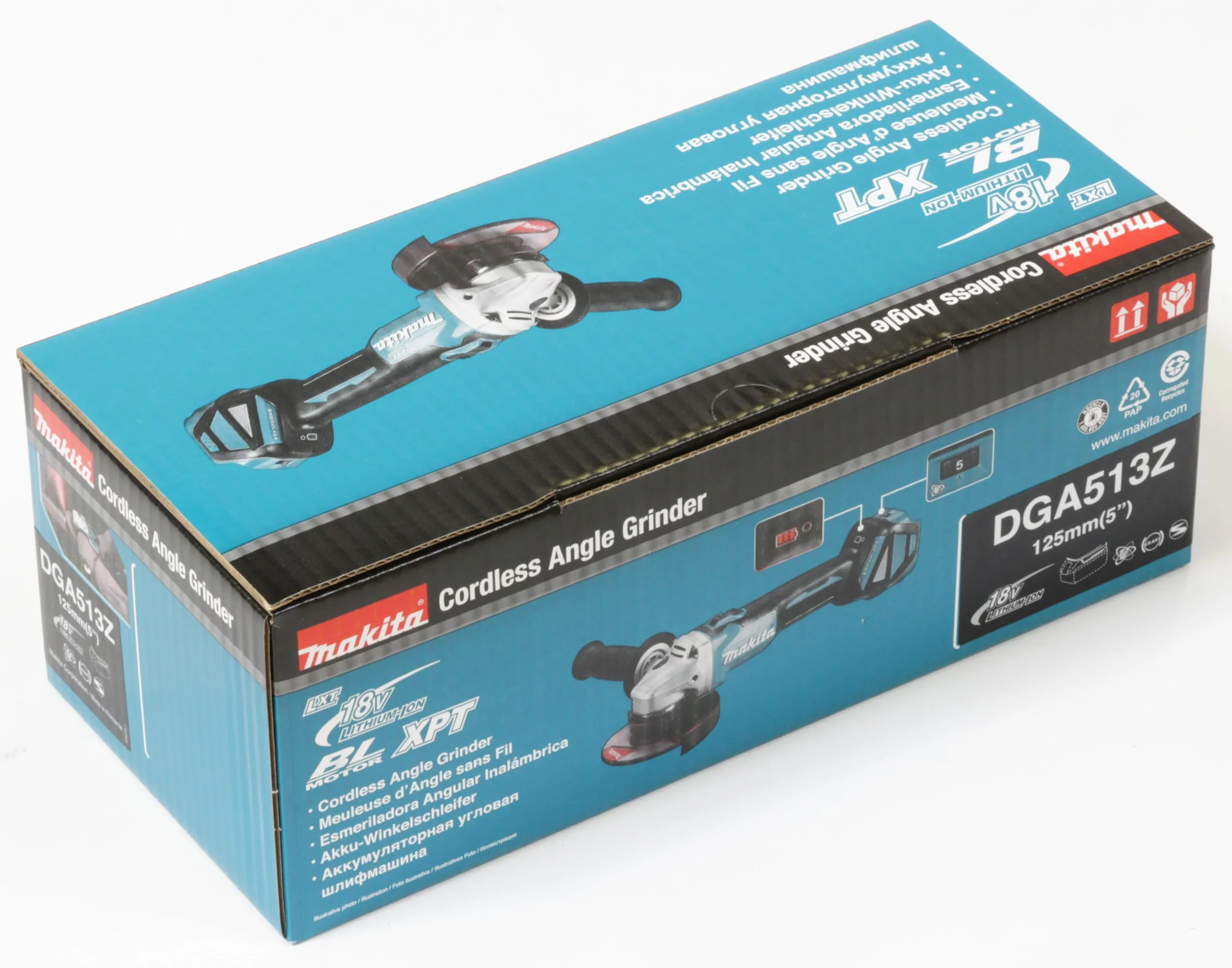 Makita Dga513Z Szlifierka, Zielony/Czarny, 125 mm
