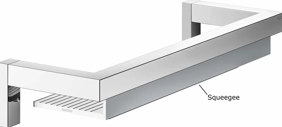 KEUCO EDITION 90 Square półka prysznicowa 34 cm, aluminium chromowane, Made in Germany, ze śrubami i kołkami, regał prysznicowy do wiercenia