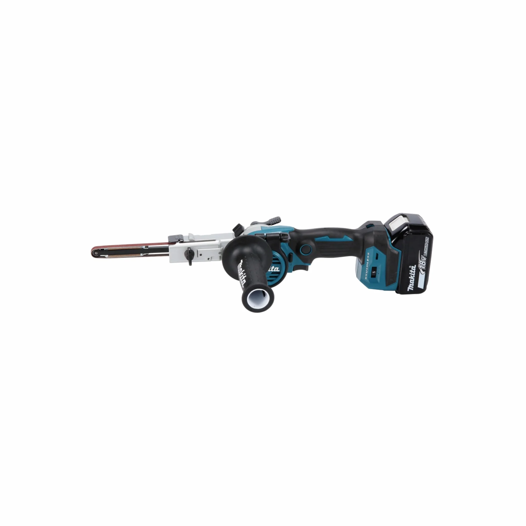 Makita Akumulatorowy Pilnik Taśmowy 9 mm Niebieski Czarny