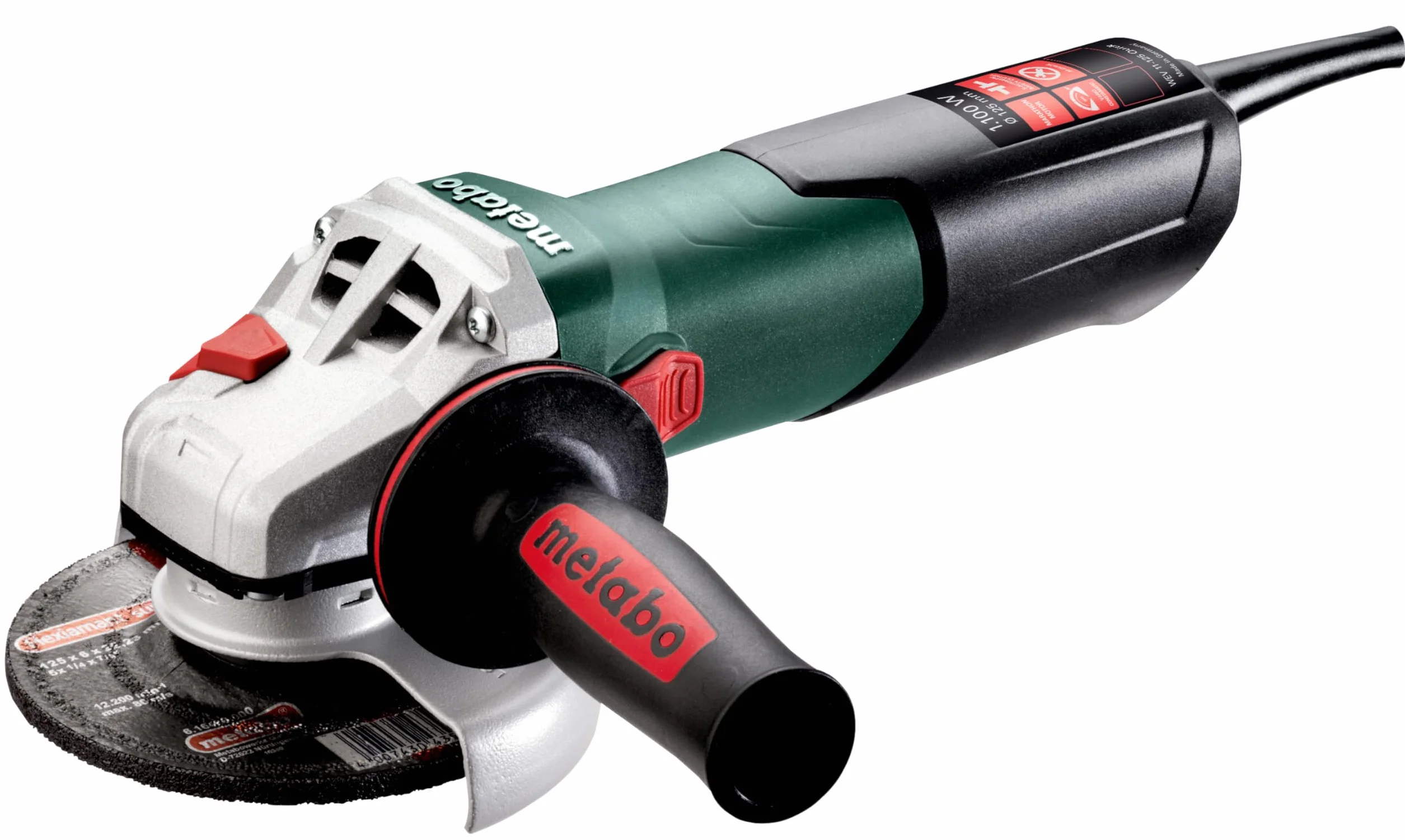 Metabo Wev 11-125 Quick Szlifierka, Czarny/Zielony, 125 mm