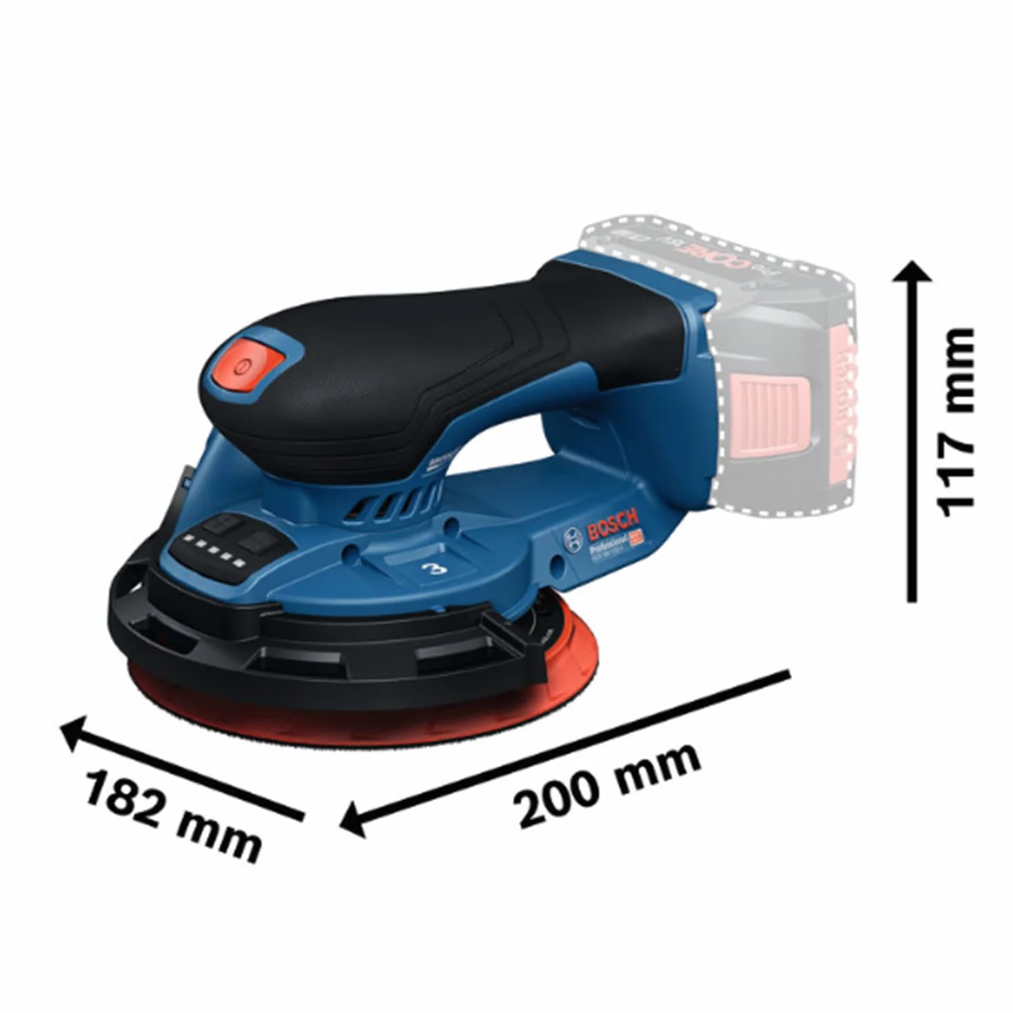 Bosch Professional GEX 18V-150-3 akumulatorowa szlifierka z L-BOXX 162