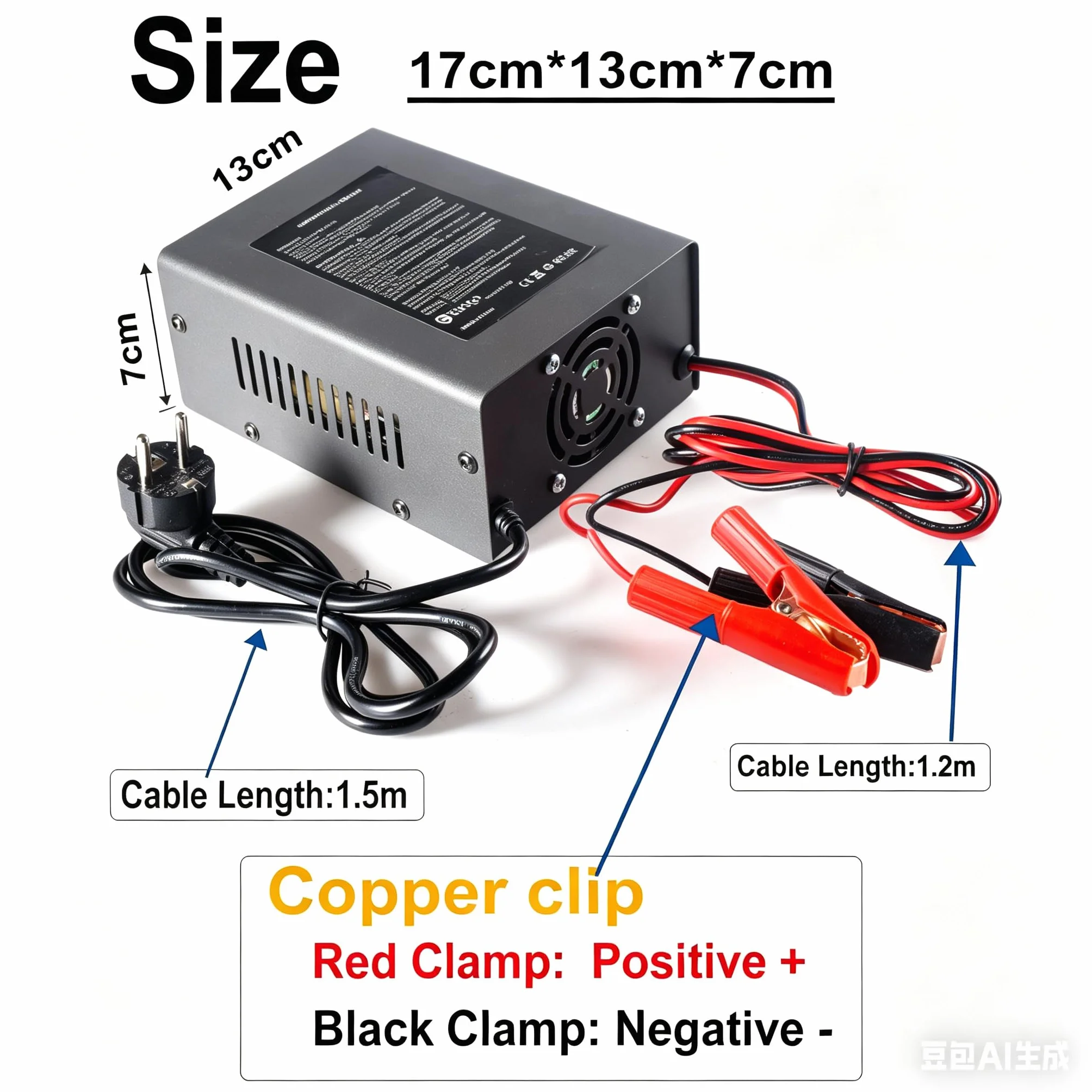 Etrogo Ładowarka do akumulatorów samochodowych 12 V/24 V 250 W 10 A Inteligentne ładowanie impulsowe z automatyczną rozpoznawaniem Funkcja naprawy i konserwacji Czarny