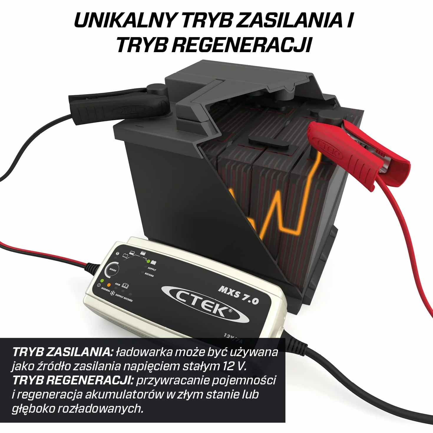 CTEK MXS 7.0, Ładowarka 12V Dla Większych Akumulatorów Samochodowych, Łódź, Ciężarówka, RV I Przyczepa Ładowarka, Odsiarczacz Baterii Z Dostaw I Tryby Regeneracji, Dedykowany Tryb AGM I Program Zimowy