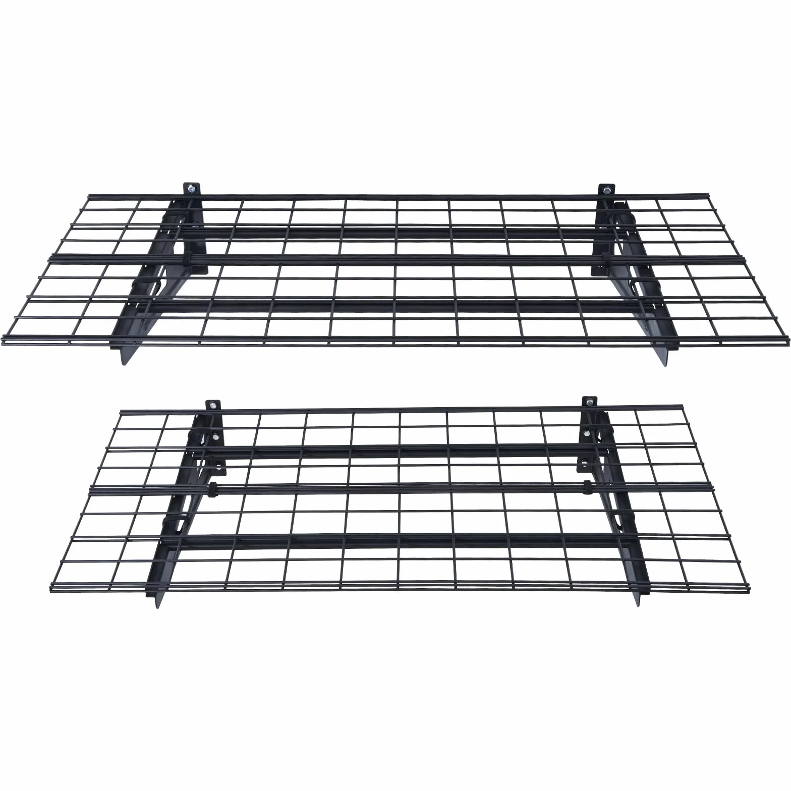 VEVOR Pływające półki ścienne do garażu, 122 x 61 cm, zestaw 2 sztuk, duża powierzchnia użytkowa, obciążenie 227 kg na metalowy wieszak na narzędzia, do sklepów, garaży, magazynów