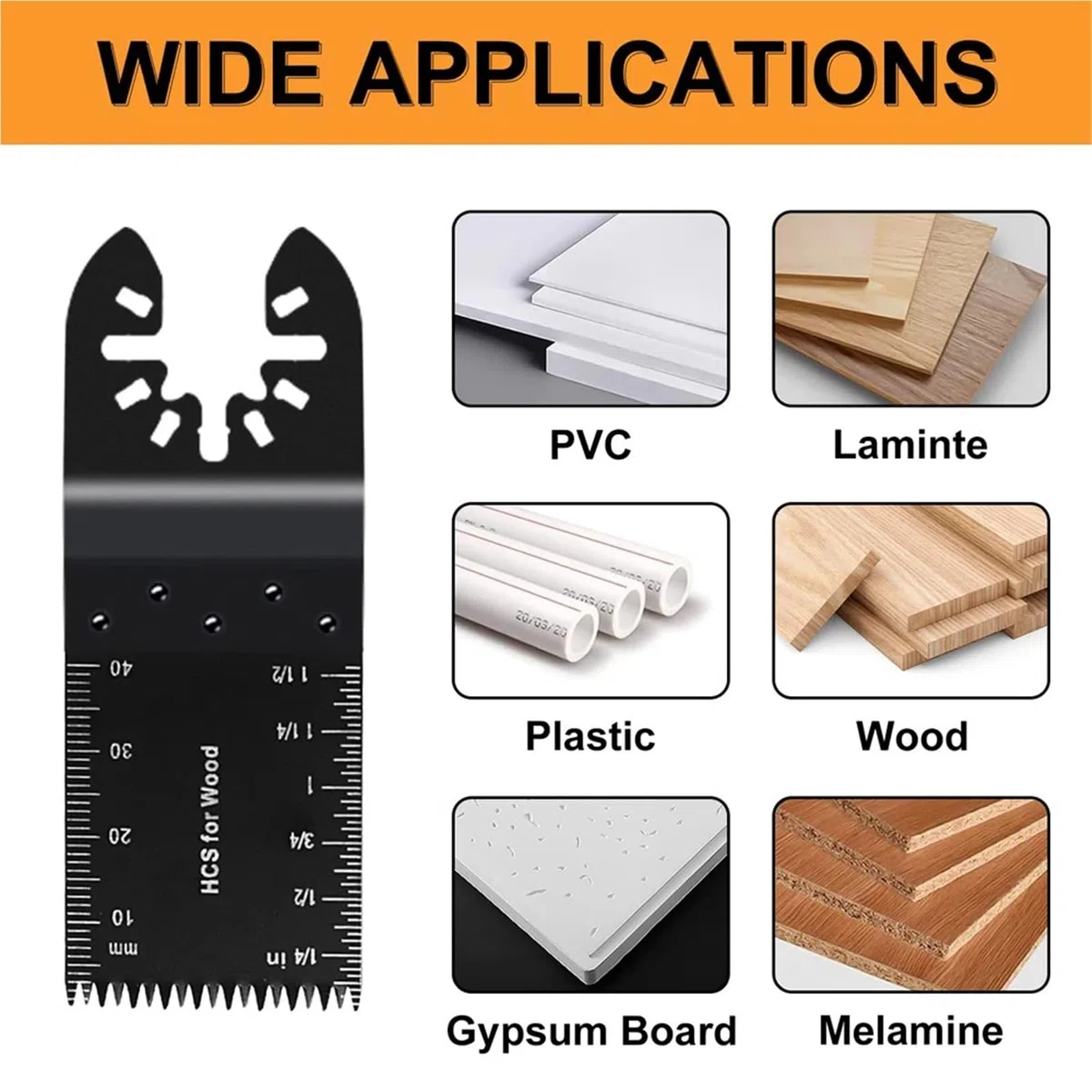 50/20PCS Saw Cutter Blade Accessories Oscillating Multi Tool Saw Blades For Renovator Power Wood Cutting Tools Bits(50 PCS)