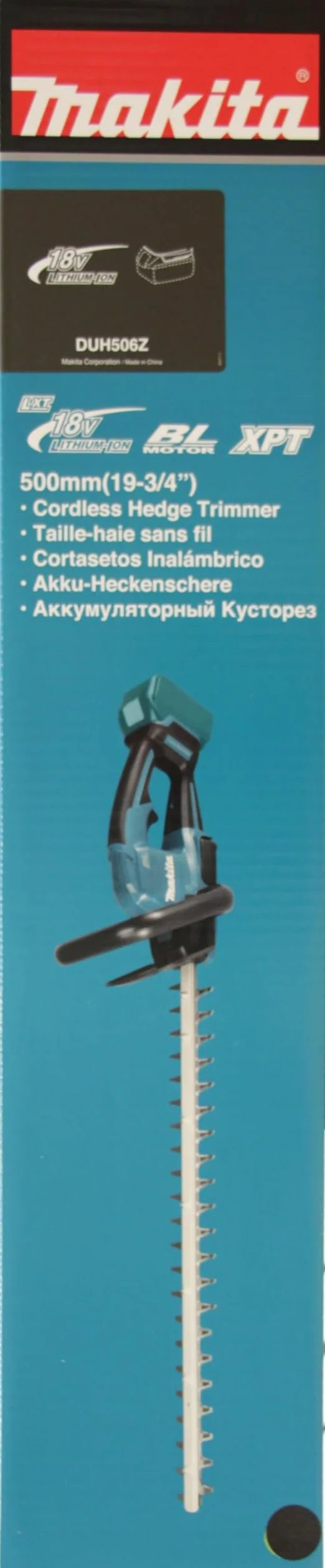 Makita DUH506Z akumulatorowe nożyce do żywopłotu, 50 cm, 18 V (bez akumulatora, bez ładowarki)